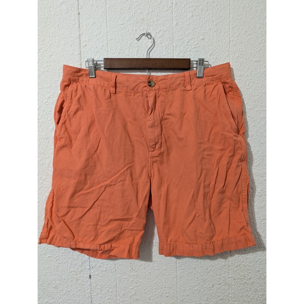 Vineyard Vines Island Shorts Mens Size 36 Pink Flat Front Cotton Chino Khakis